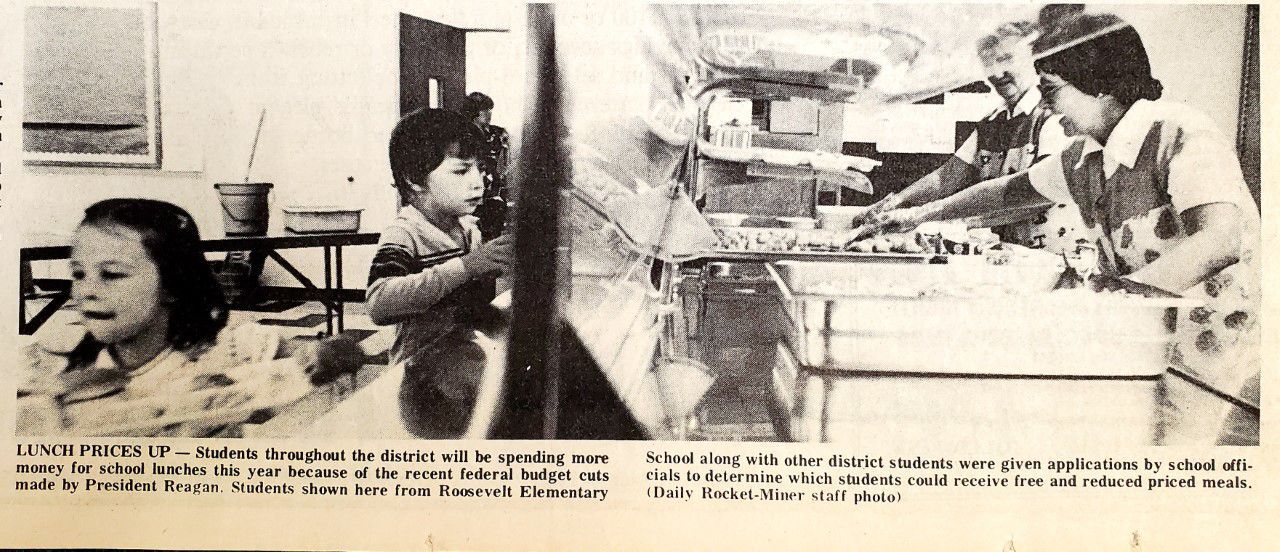 1981 school lunch